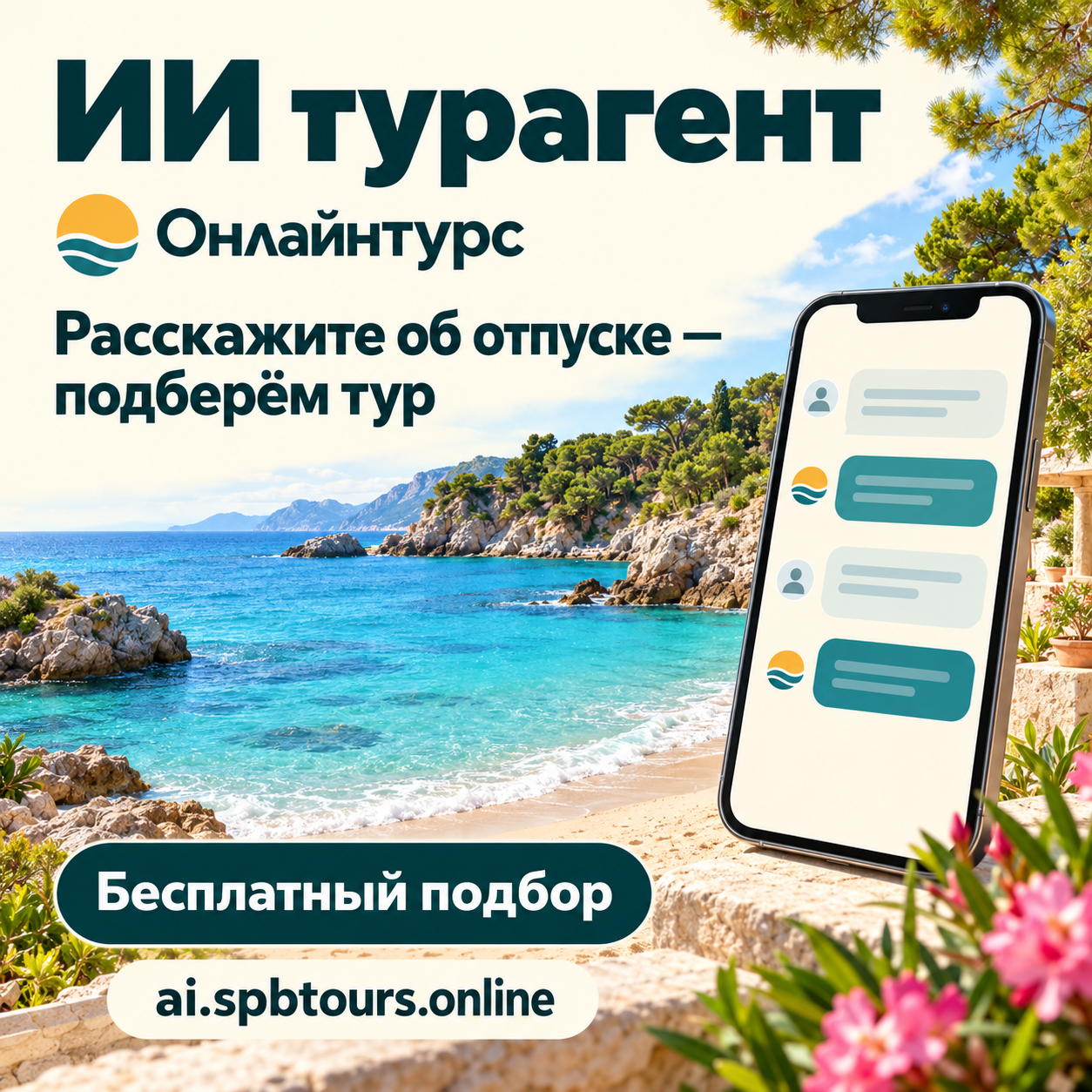ИИ турагент Онлайнтурс — ваш отпуск начинается с разговора